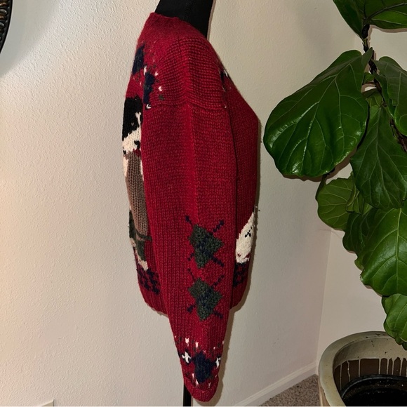 The Woolrich Women’s Springer Spaniel Puppy With Boot 100% Wool Vintage Sweater - Picture 8 of 16